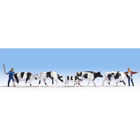 Noch 15724 HO 5 vaches avec 2 figurines Noch 15724 HO 5 vaches avec 2 figurines