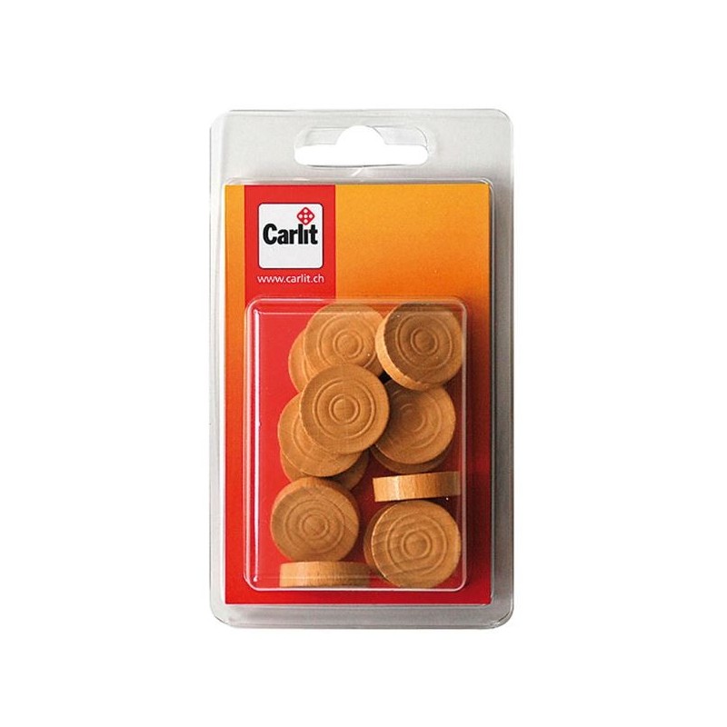 Carlit 90 300 pions de dame noir 15 pièces 20 mm beige