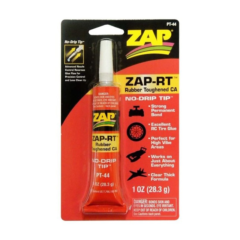 ZAP ZPT44 colle cyanoacrylate 29,5 mL idéale pour les pneus