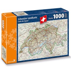 Carta media 7256 puzzle carte nationale de la Suisse 1000 pièces