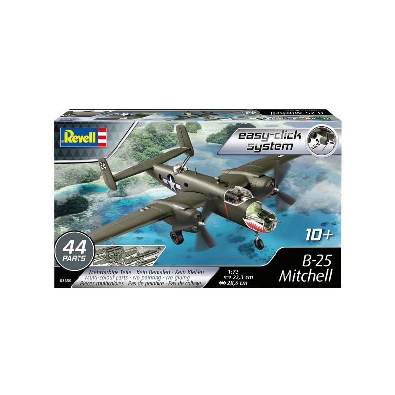 Revell 3650 1 - 72 B-25 Mitchel, easy-click system L 22,3 cm, env. 28,6 cm, 44 pièces