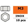 Gforce 0250-003 ecrous M 3,0 inox (10x)