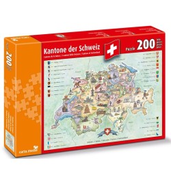 Cartamedia 7750 puzzle 200 pièces cantons suissese
